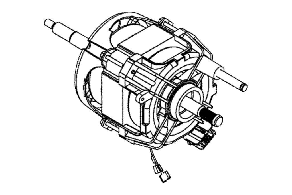 motor technische tekening aeg droogkast