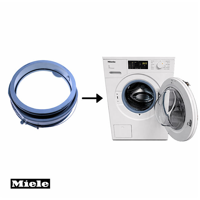 miele wasmachine rubber gescheurd deurmanchet vervangen